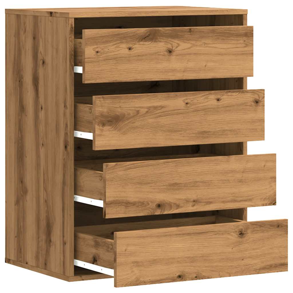 Cassettiera Angolare Rovere Artigianale 60x41x76cm Multistrato - homemem39