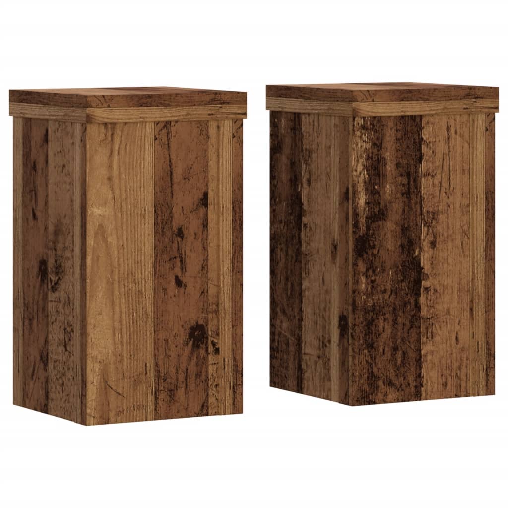 Supporti per Piante 2 pz Legno 10x10x18 cm Legno Multistrato - homemem39