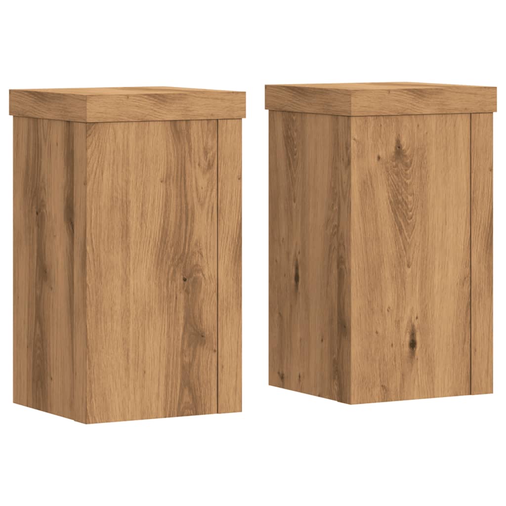 Supporti per Piante 2 pz Rovere 10x10x18 cm in Multistrato - homemem39