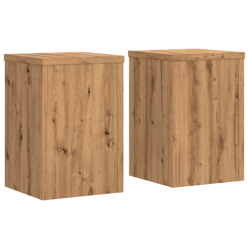 Supporti per Piante 2 pz Rovere 25x25x35 cm in Multistrato - homemem39