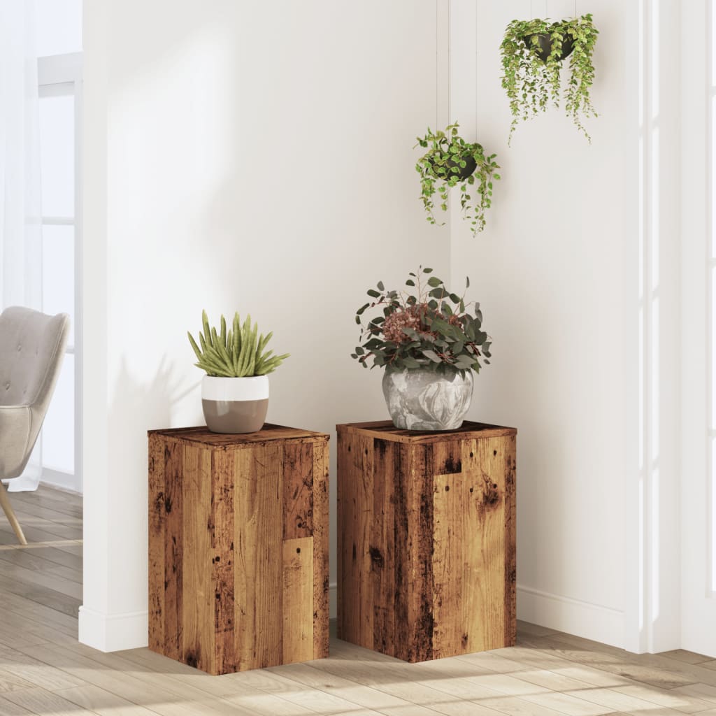 Supporti per Piante 2 pz Legno 30x30x50 cm Legno Multistrato - homemem39