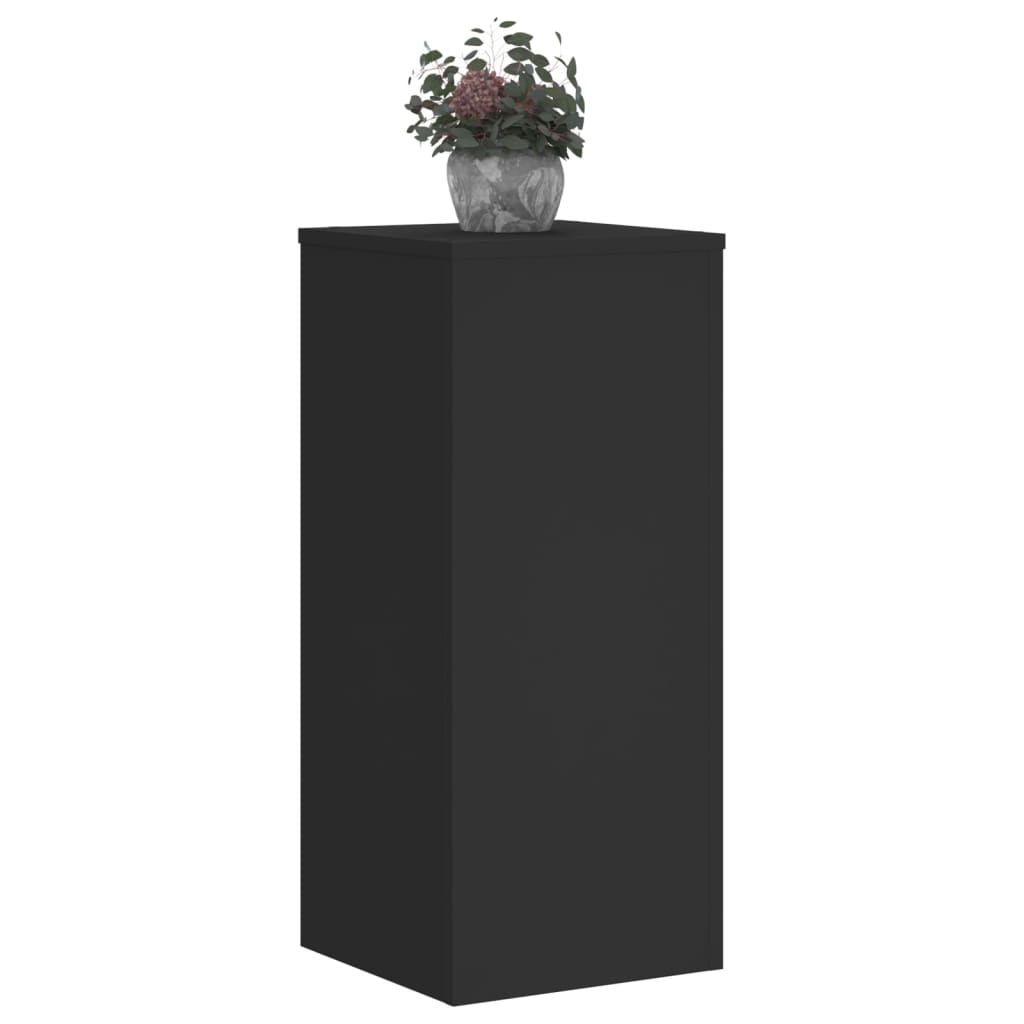 Supporti per Piante 2 pz Neri 30x30x70 cm Legno Multistrato - homemem39
