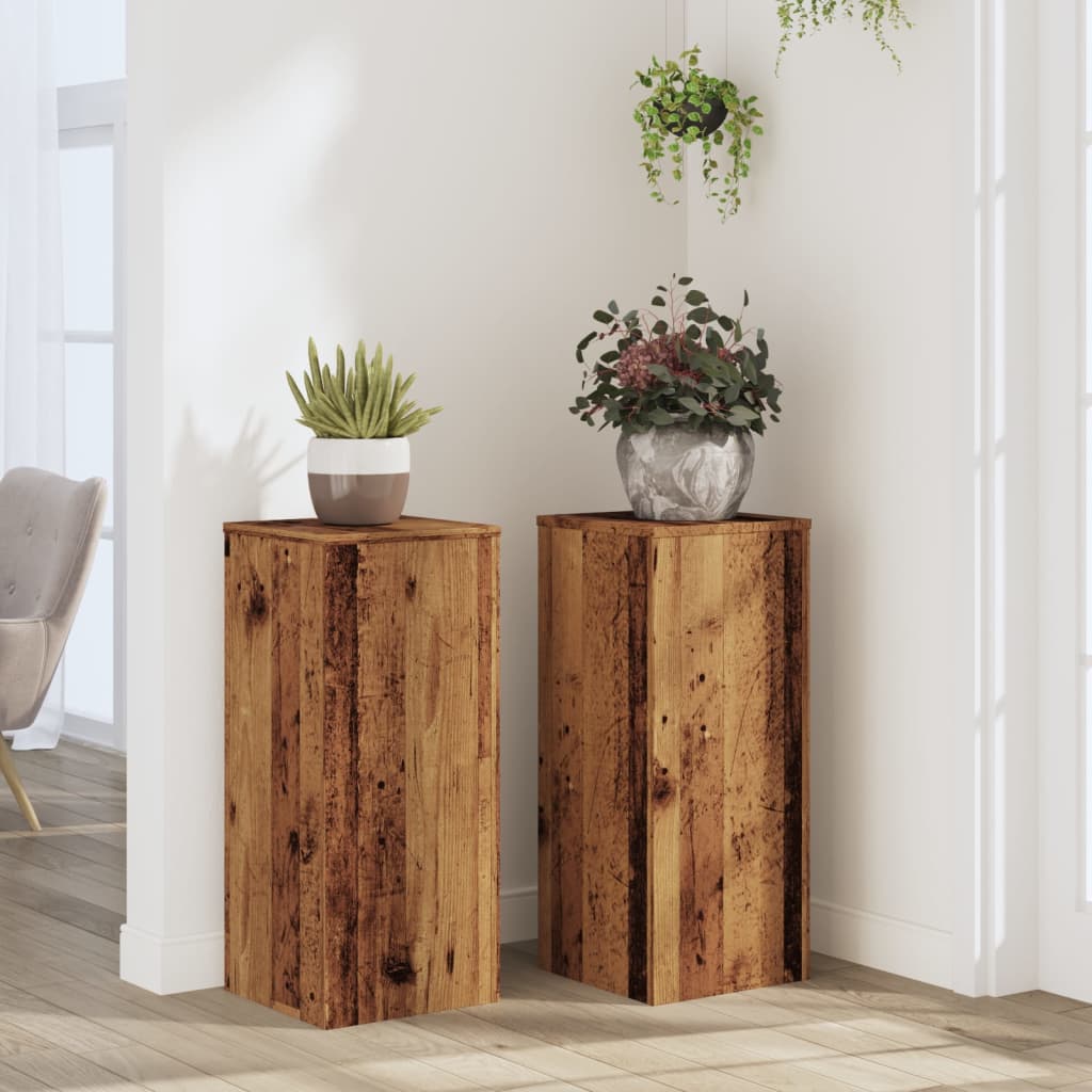 Supporti per Piante 2 pz Legno 30x30x70 cm Legno Multistrato - homemem39