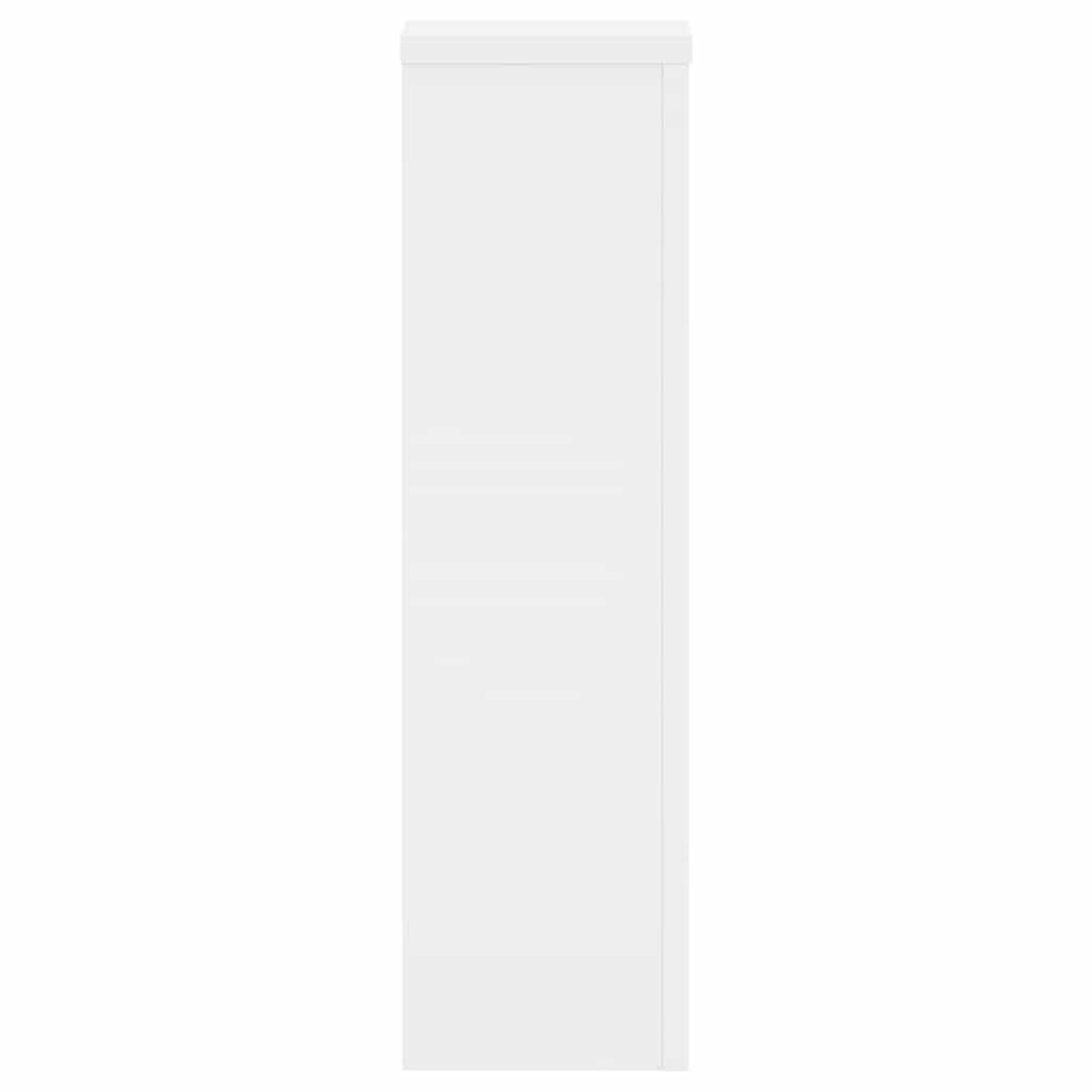 Supporti per Piante 2 pz Bianchi 17x17x60 cm Legno Multistrato