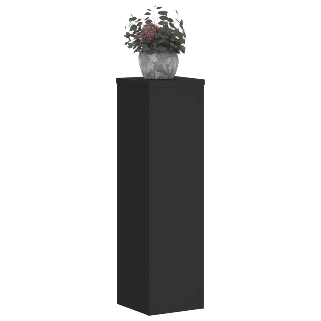 Supporti per Piante 2 pz Neri 17x17x60 cm Legno Multistrato - homemem39
