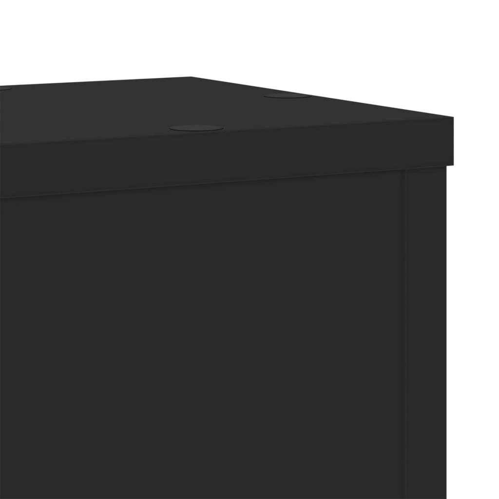 Supporti per Piante 2 pz Neri 17x17x60 cm Legno Multistrato - homemem39
