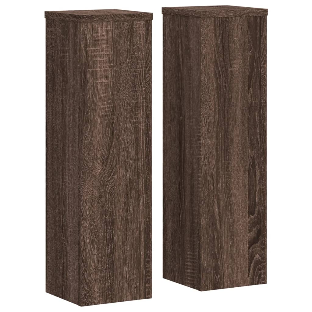 Supporti per Piante 2 pz Marrone 17x17x60 cm Legno Multistrato - homemem39