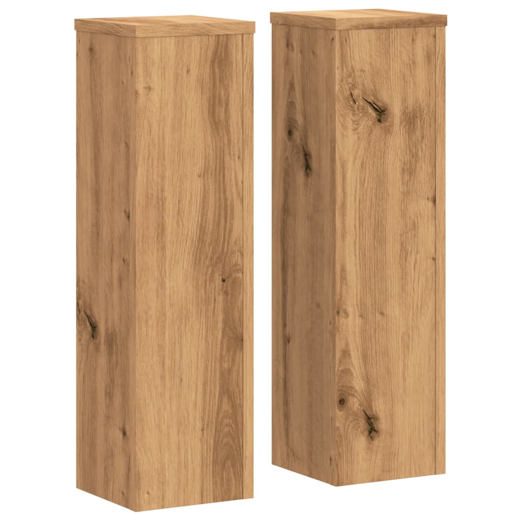 Supporti per Piante 2 pz Rovere 17x17x60 cm in Multistrato - homemem39