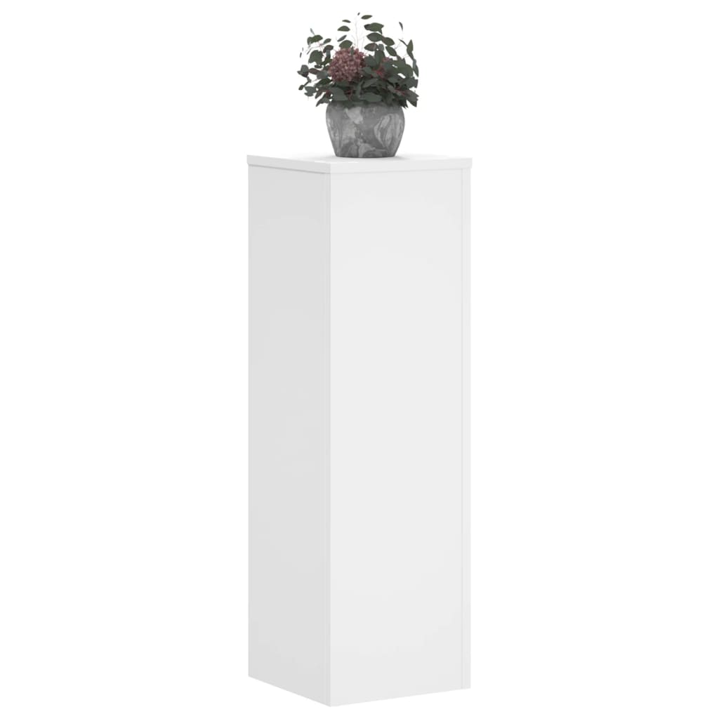 Supporti per Piante 2 pz Bianchi 25x25x80 cm Legno Multistrato - homemem39