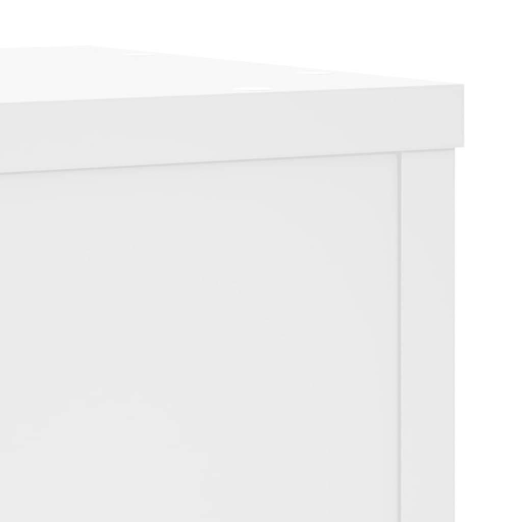 Supporti per Piante 2 pz Bianchi 25x25x80 cm Legno Multistrato - homemem39
