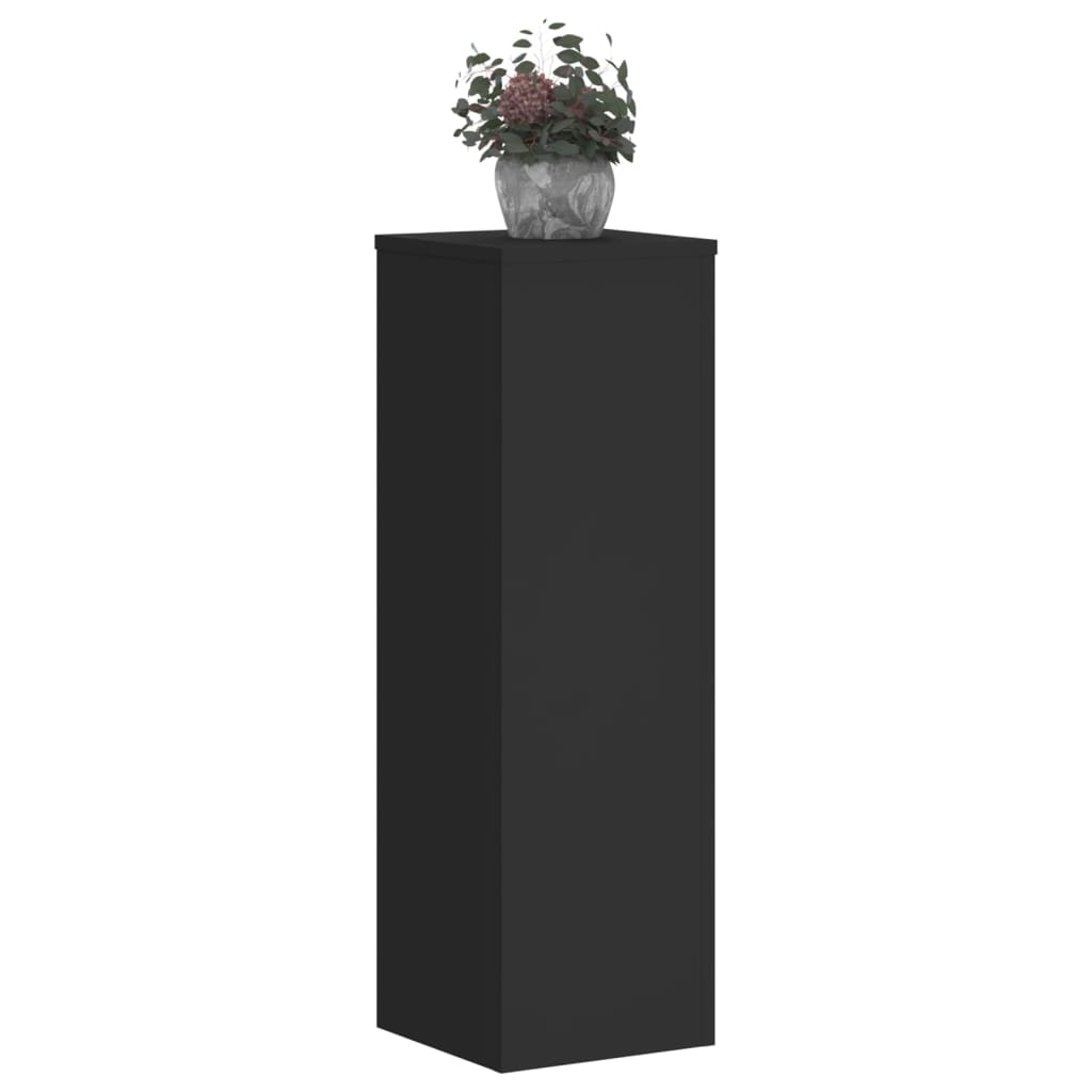 Supporti per Piante 2 pz Neri 25x25x80 cm Legno Multistrato - homemem39