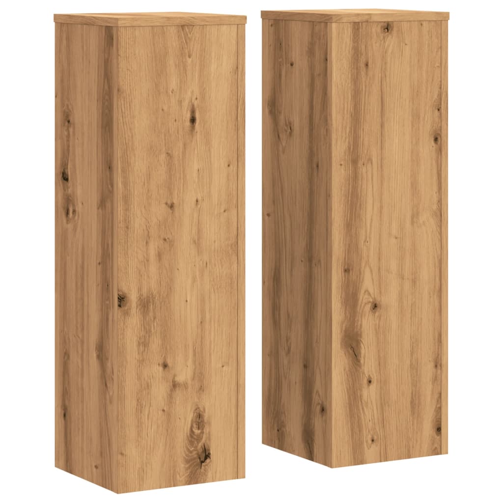 Supporti per Piante 2 pz Rovere 25x25x80 cm in Multistrato - homemem39