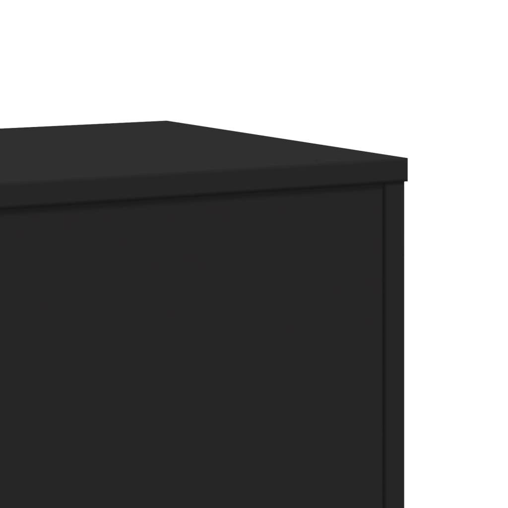Supporto per Piante Nero 33x33x100 cm in Truciolare - homemem39