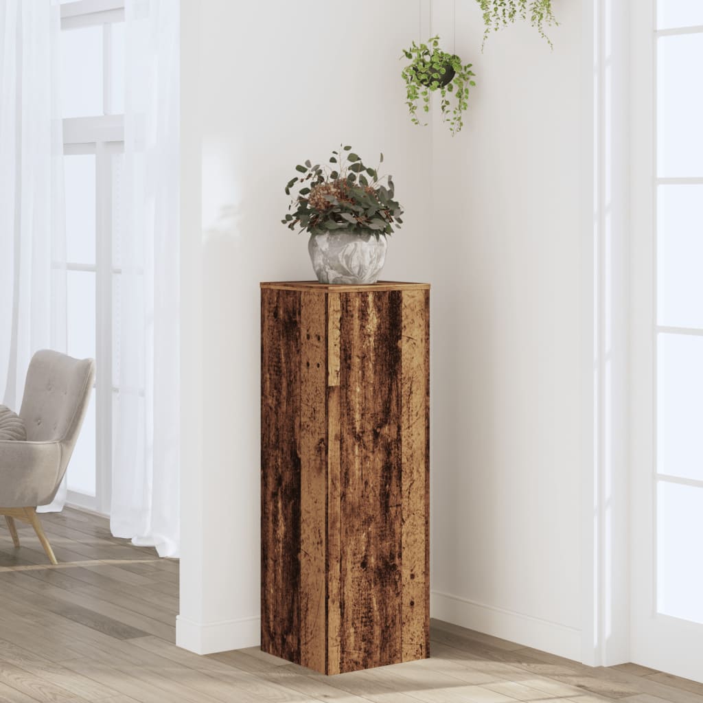 Supporto per Piante Legno Vecchio 33x33x100 cm in Truciolato - homemem39