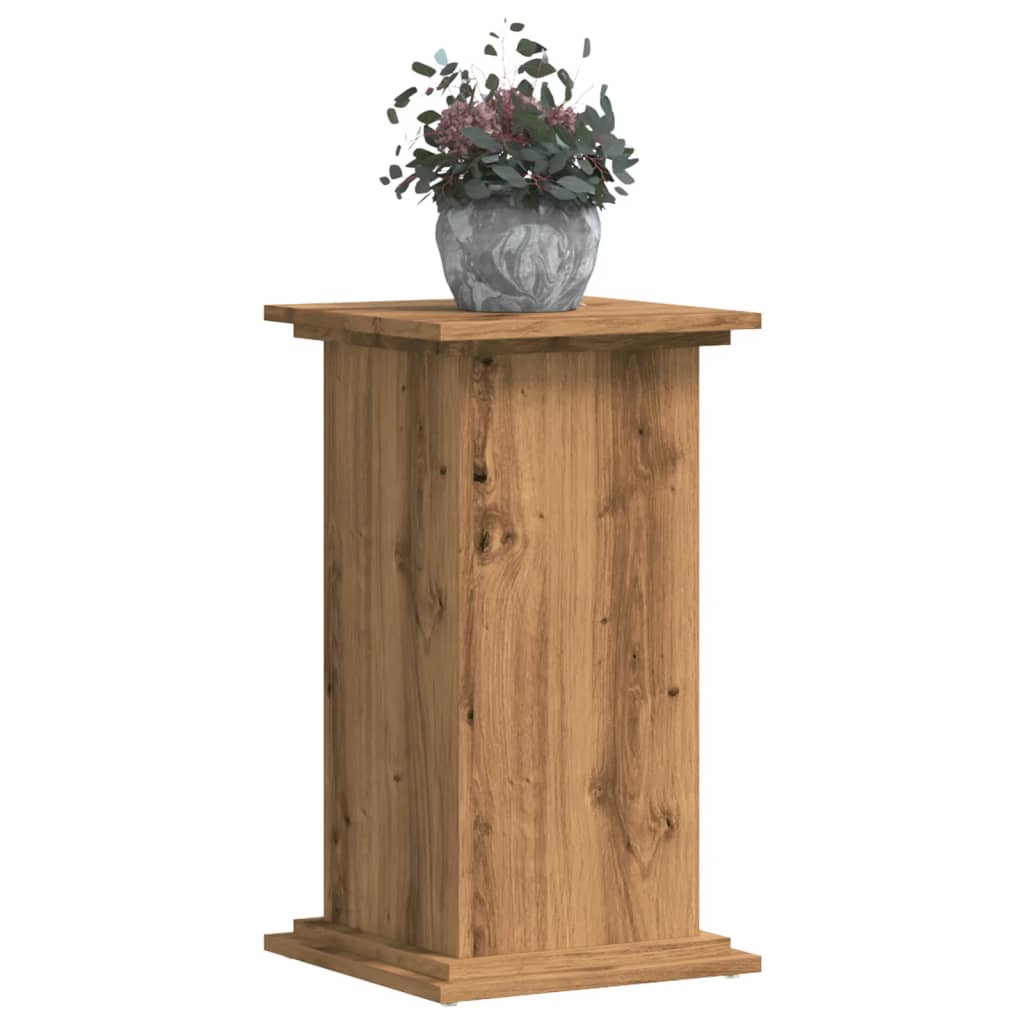 Supporto per Piante Rovere Artigianale 33x33x60 cm Truciolato - homemem39