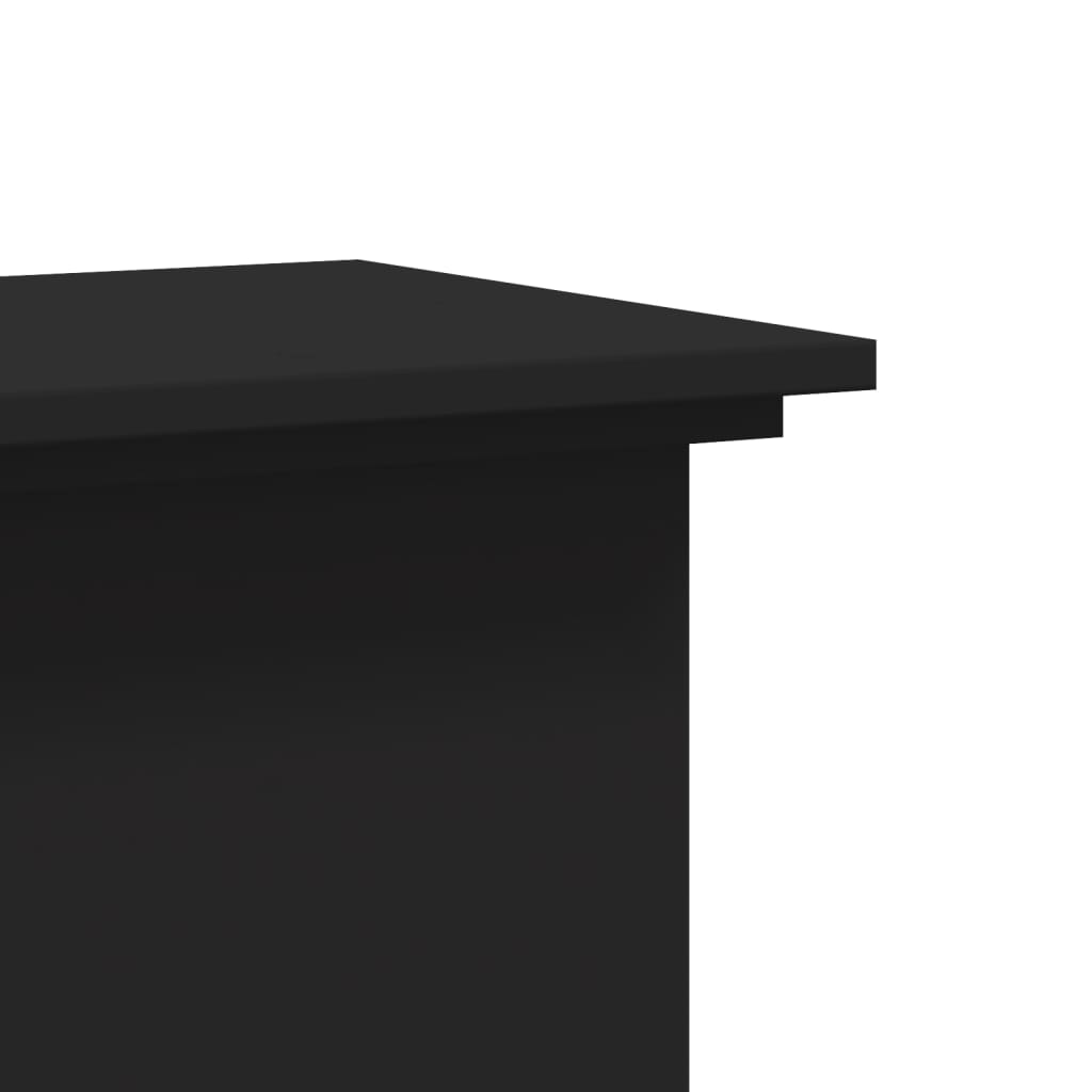 Supporto per Piante Nero 33x33x80 cm in Truciolato - homemem39