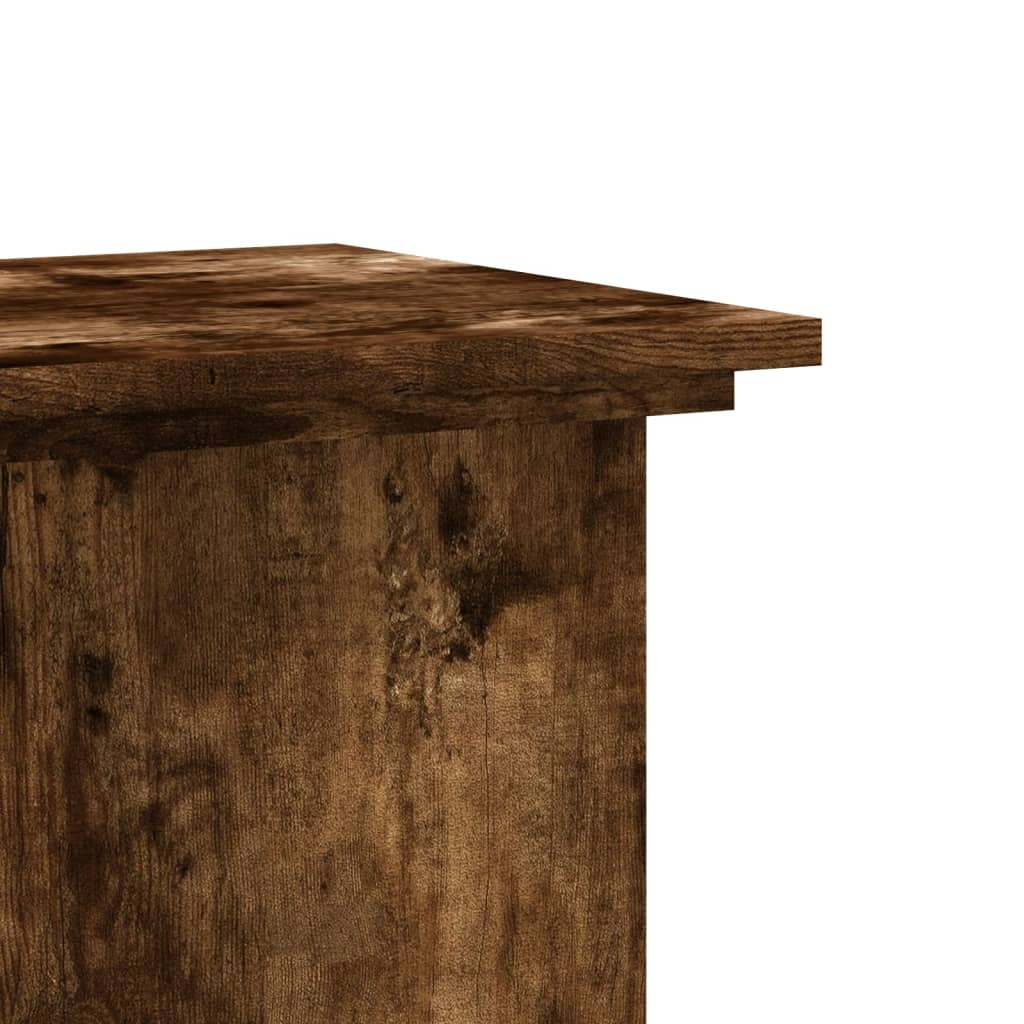 Supporto per Piante Rovere Fumo 33x33x80 cm Legno Multistrato - homemem39