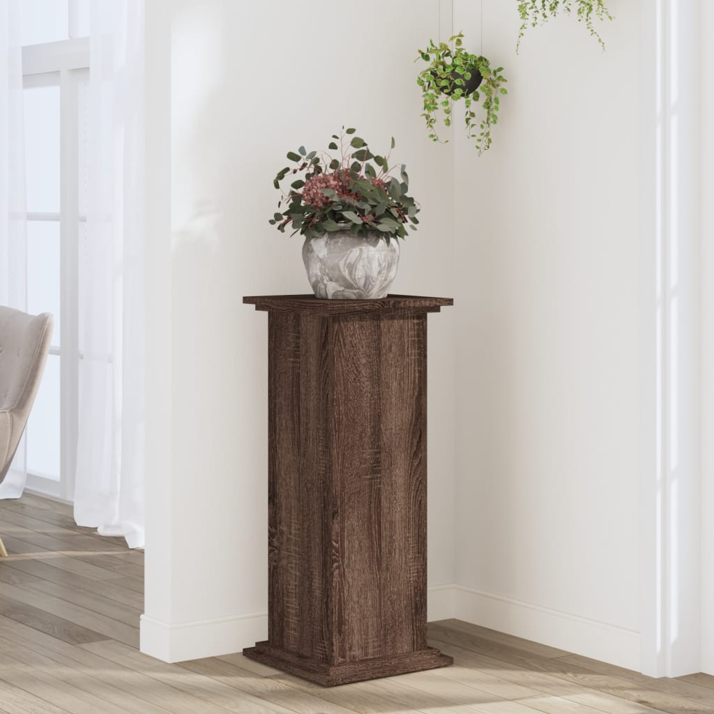 Supporto per Piante Rovere Marrone 33x33x80cm Legno Multistrato - homemem39