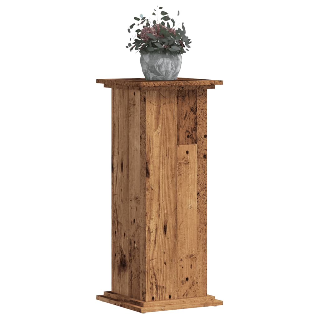 Supporto per Piante Legno Vecchio 33x33x80 cm Legno Multistrato - homemem39