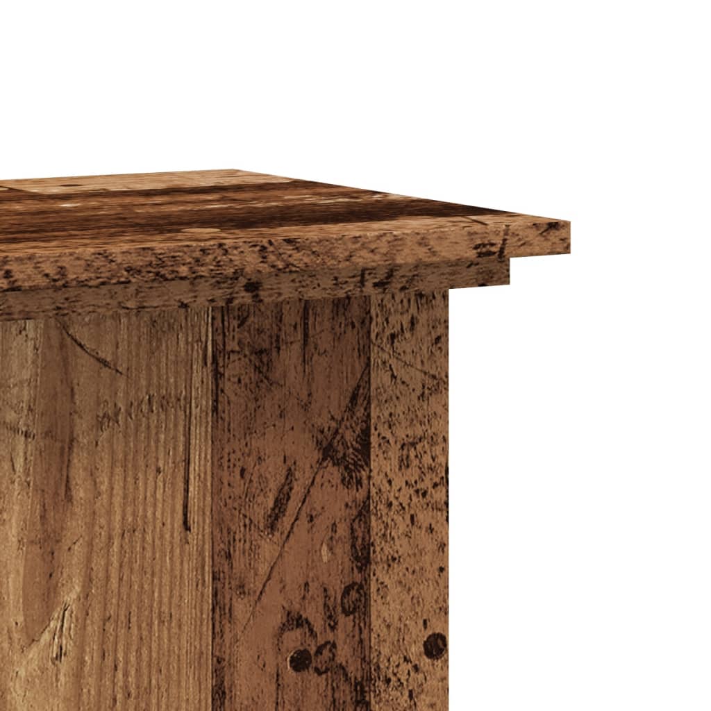 Supporto per Piante Legno Vecchio 33x33x80 cm Legno Multistrato - homemem39