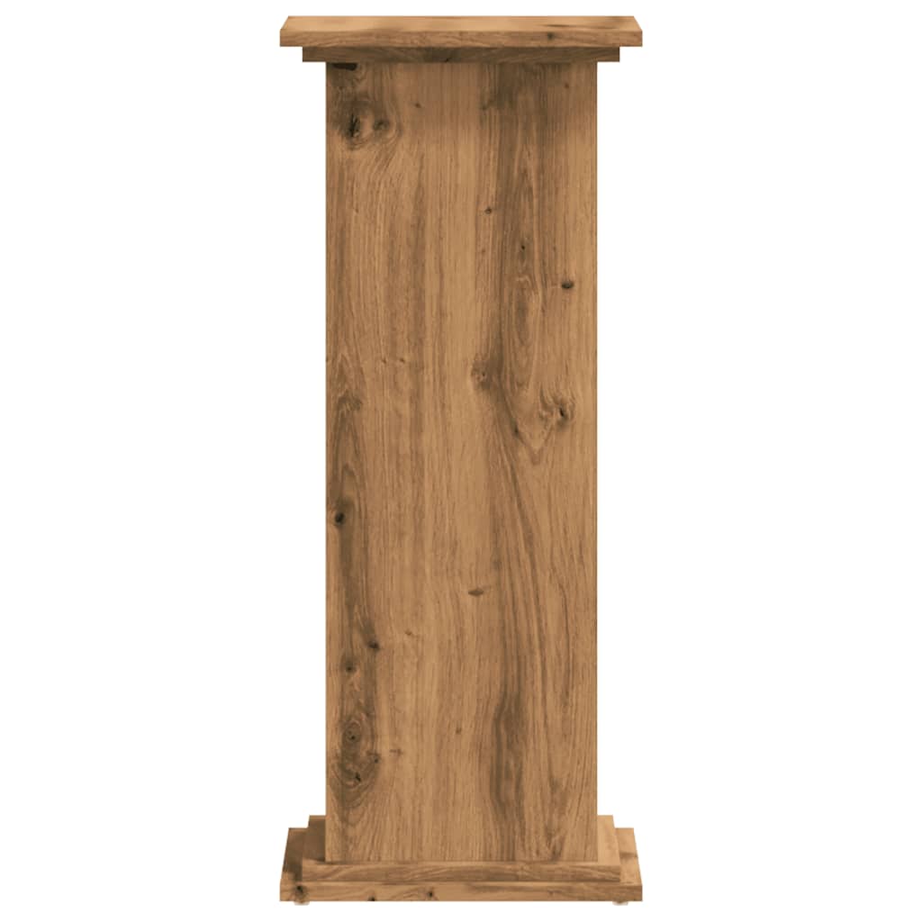 Supporto per Piante Rovere Artigianale 33x33x80 cm Multistrato - homemem39
