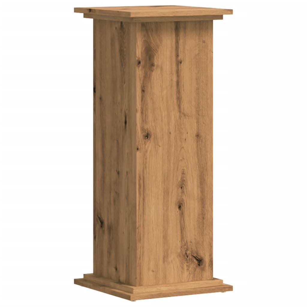 Supporto per Piante Rovere Artigianale 33x33x80 cm Multistrato - homemem39