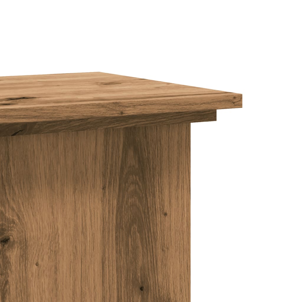 Supporto per Piante Rovere Artigianale 33x33x80 cm Multistrato - homemem39