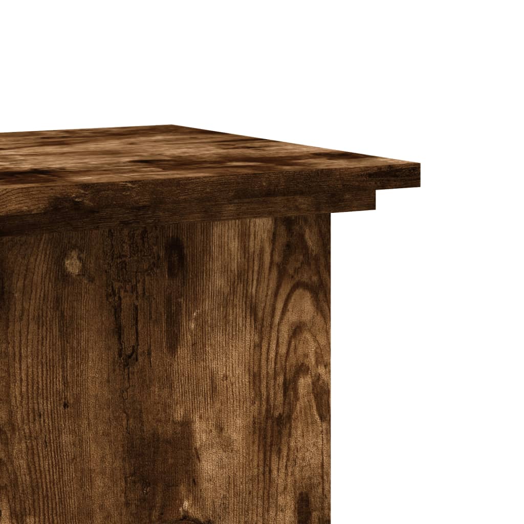 Supporto per Piante Rovere Fumo 33x33x100 cm in Truciolato - homemem39
