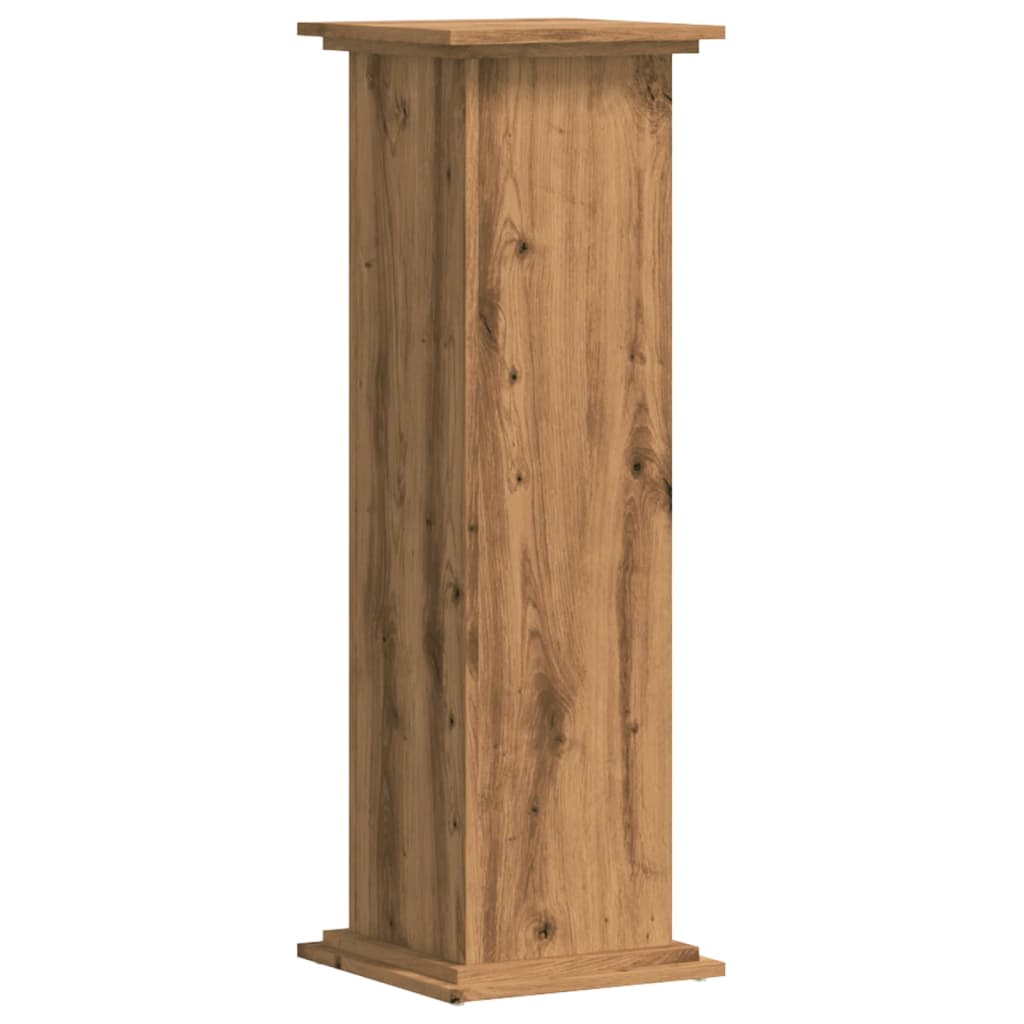 Supporto per Piante Rovere Artigianale 33x33x100 cm Truciolato - homemem39