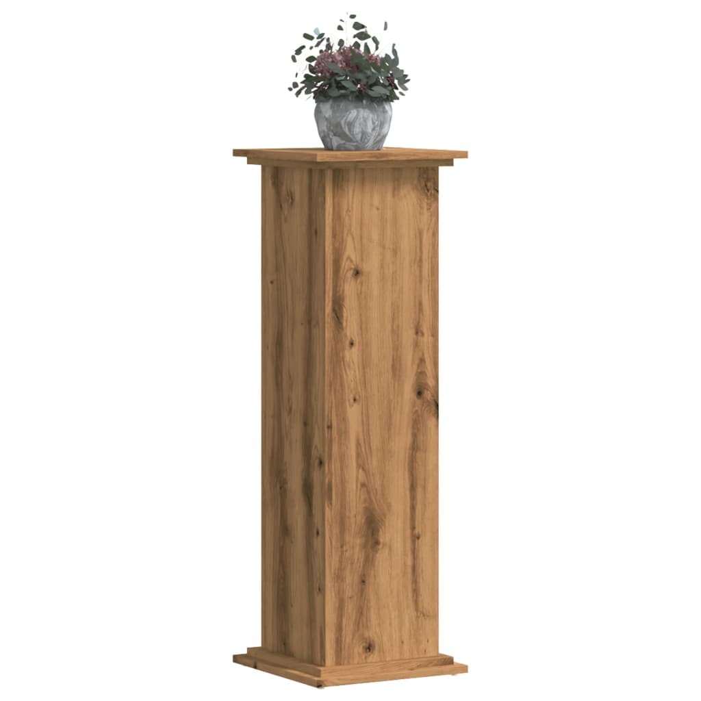 Supporto per Piante Rovere Artigianale 33x33x100 cm Truciolato - homemem39