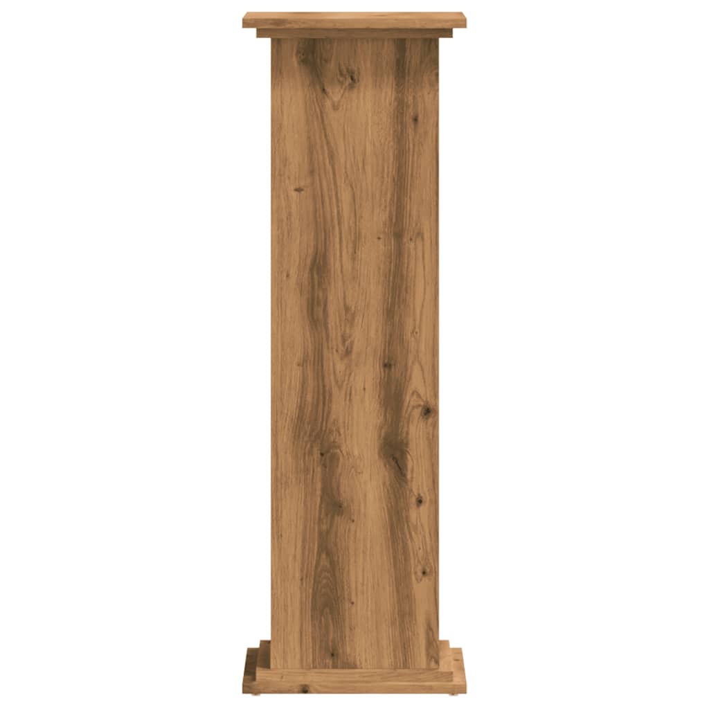 Supporto per Piante Rovere Artigianale 33x33x100 cm Truciolato - homemem39