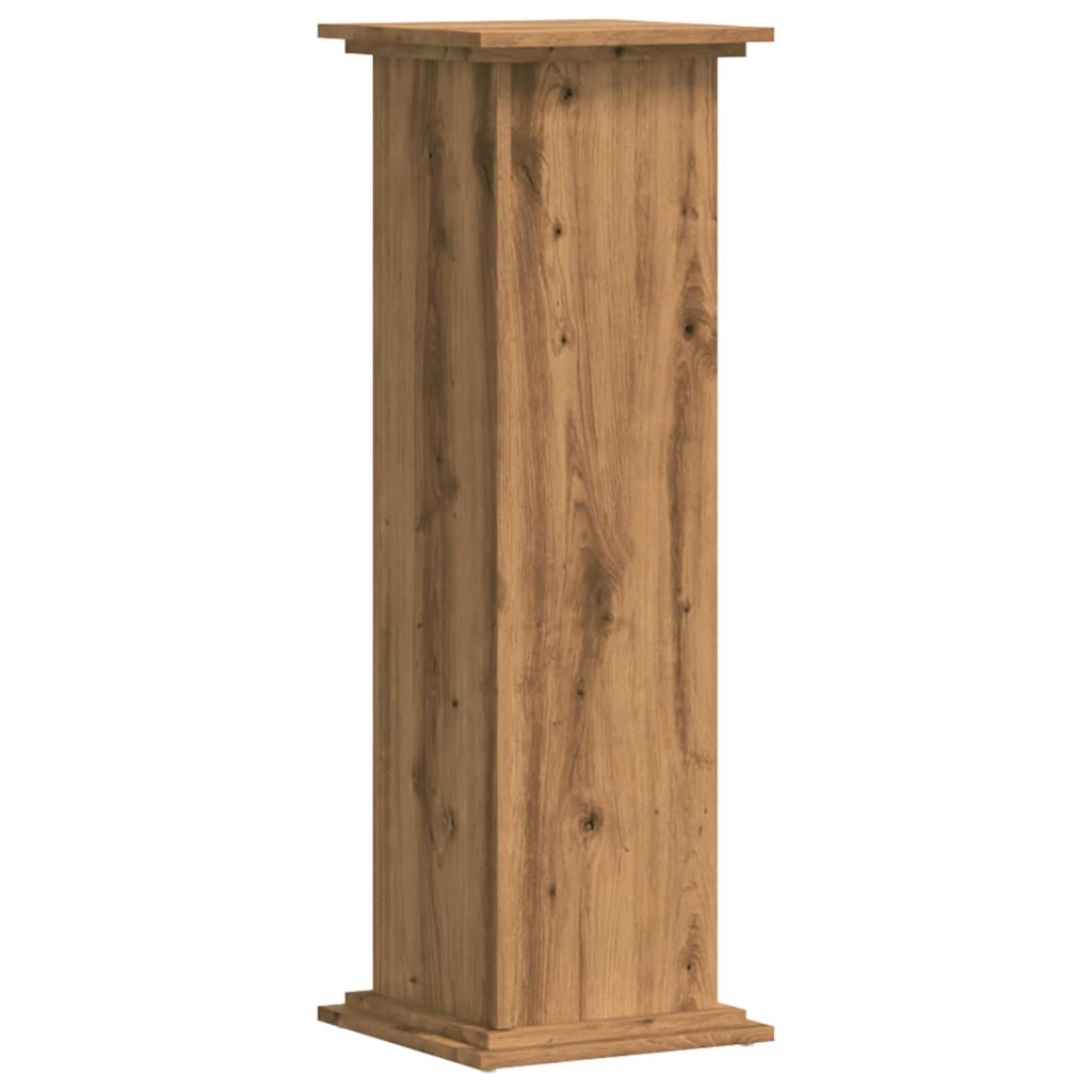 Supporto per Piante Rovere Artigianale 33x33x100 cm Truciolato - homemem39
