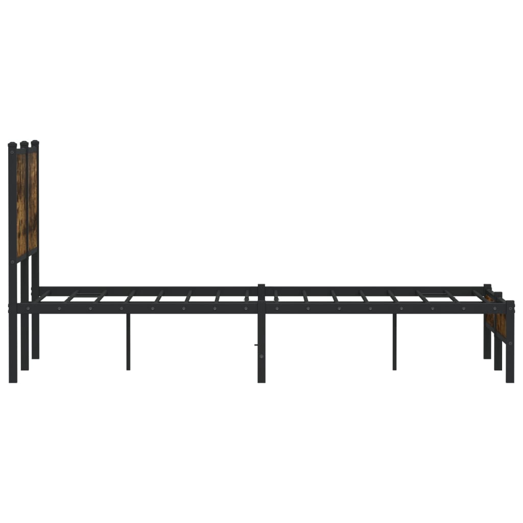 Giroletto senza Materasso in Metallo Rovere Fumo 120x190 cm