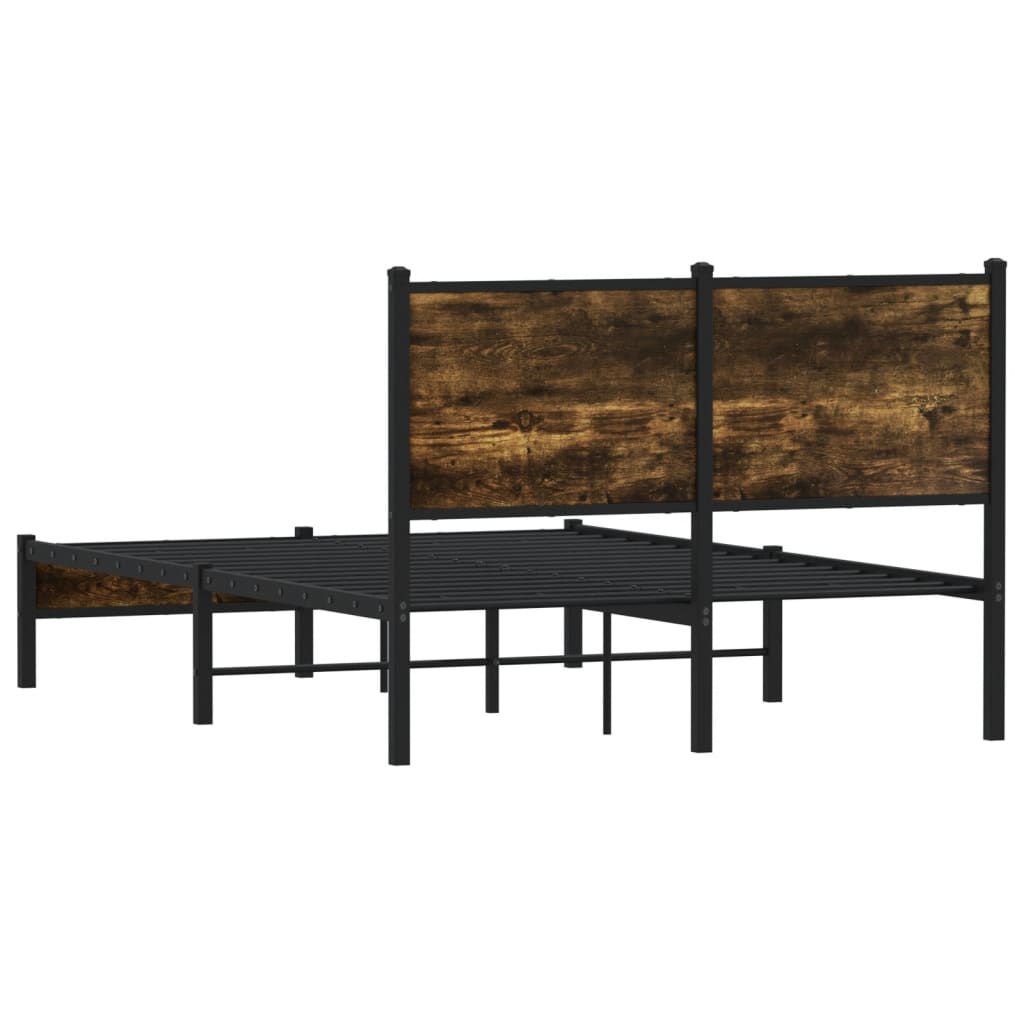 Giroletto senza Materasso in Metallo Rovere Fumo 120x190 cm