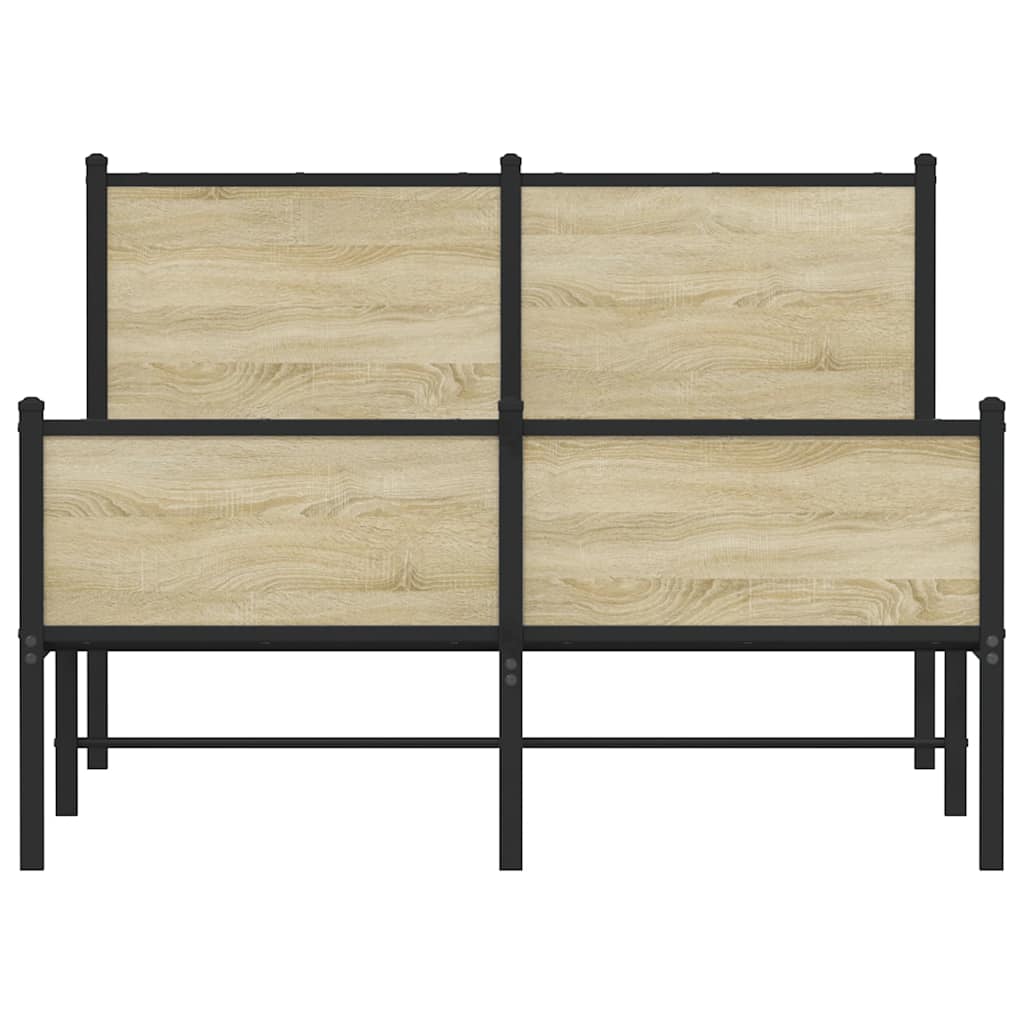 Giroletto senza Materaso in Metallo Rovere Sonoma 120x190 cm