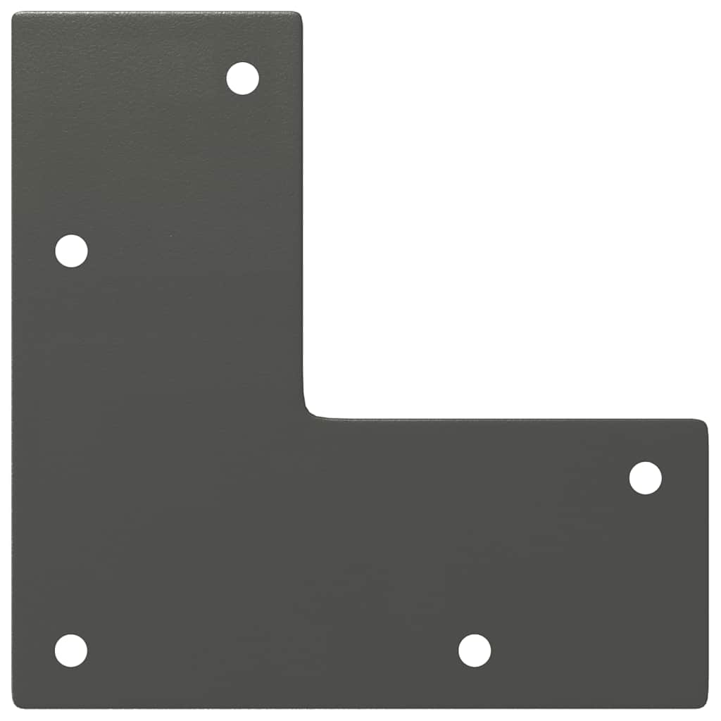 Gambe Tavolo a Forcina 4 pz Antracite 10 cm Acciaio Massiccio - homemem39