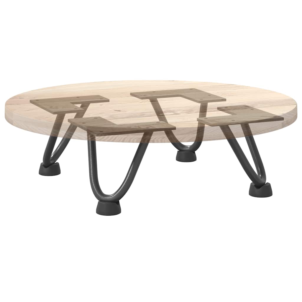 Gambe Tavolo a Forcina 4 pz Antracite 10 cm Acciaio Massiccio - homemem39