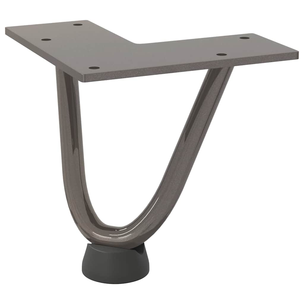 Gambe Tavolo a Forcina 4 pz 10 cm Acciaio Massiccio - homemem39