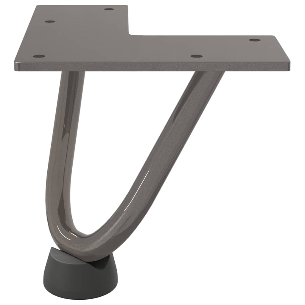 Gambe Tavolo a Forcina 4 pz 10 cm Acciaio Massiccio - homemem39