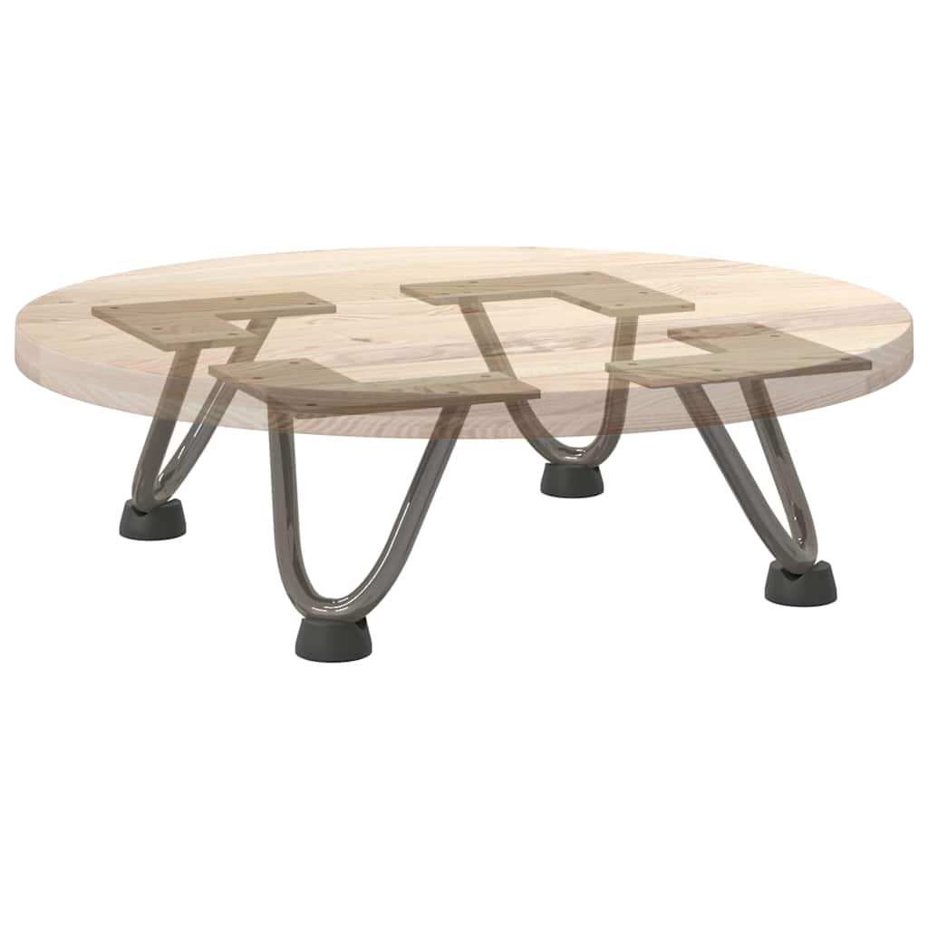 Gambe Tavolo a Forcina 4 pz 10 cm Acciaio Massiccio - homemem39
