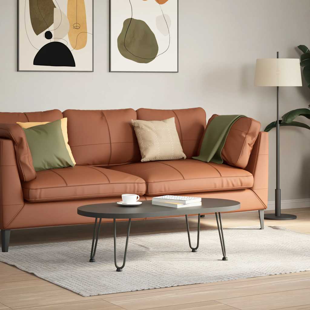 Gambe a forcina per tavolino 4 pz antracite 30 cm acciaio massiccio - homemem39