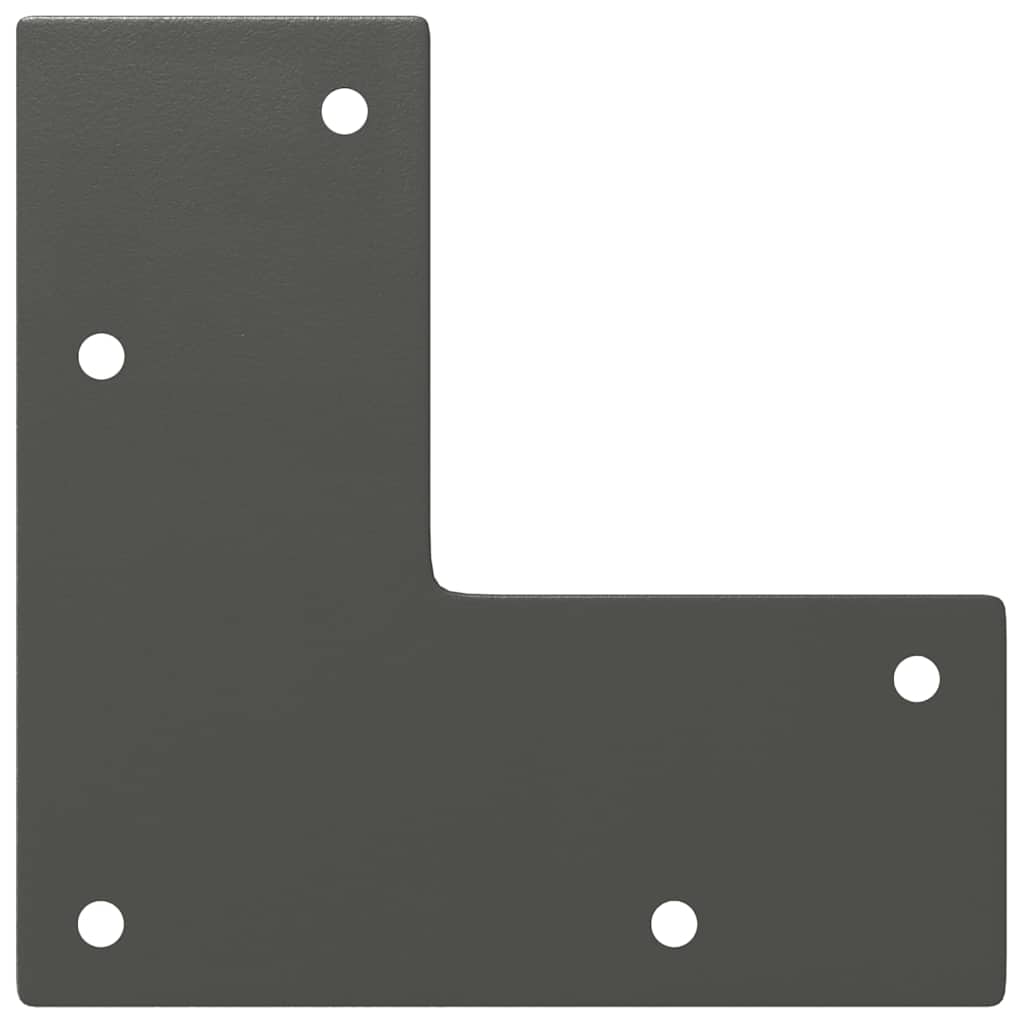 Gambe a forcina per tavolino 4 pz antracite 30 cm acciaio massiccio - homemem39