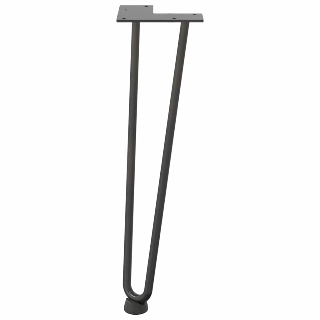 Gambe Tavolo a Forcina 4 pz Antracite 42 cm Acciaio Massiccio - homemem39