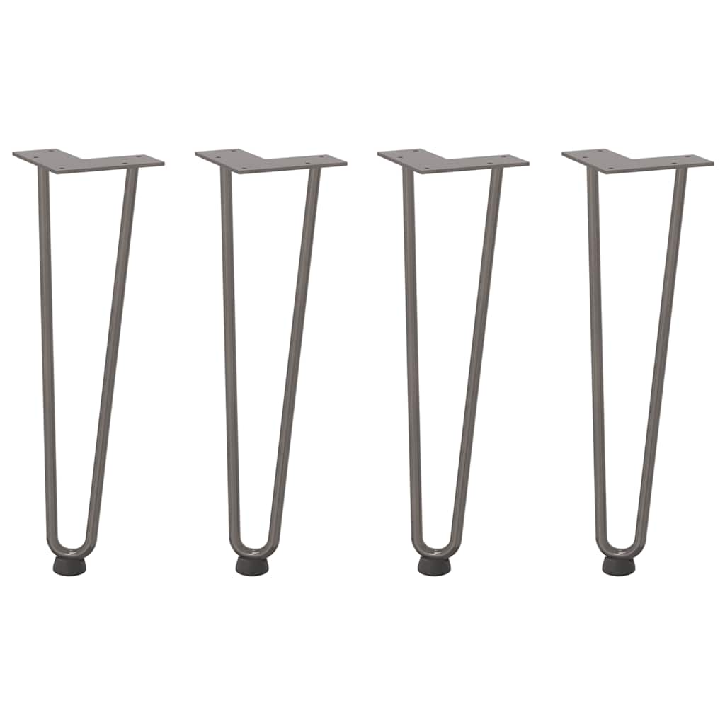 Gambe Tavolo a Forcina 4 pz 42 cm Acciaio Massiccio - homemem39