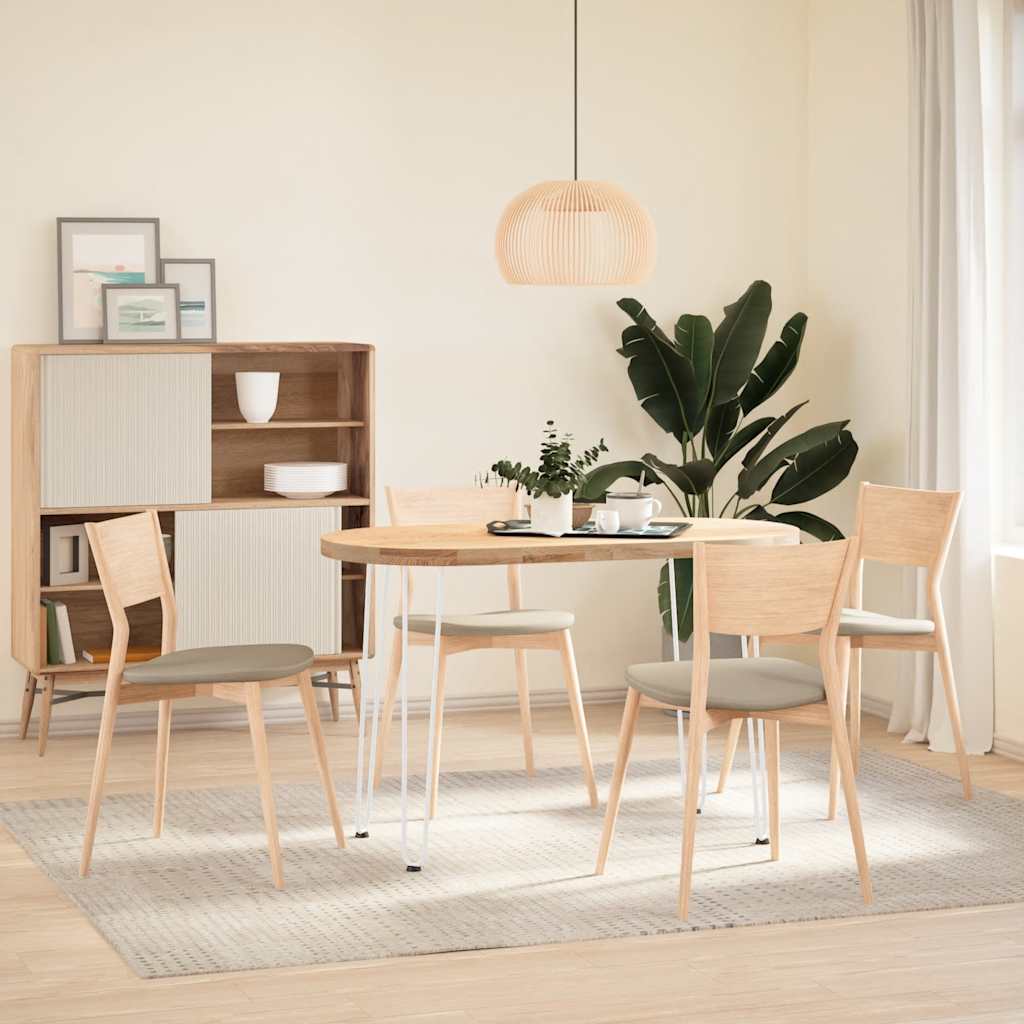 Gambe per Tavolo a Forcina 4 pz Bianco 72 cm Acciaio Massiccio - homemem39