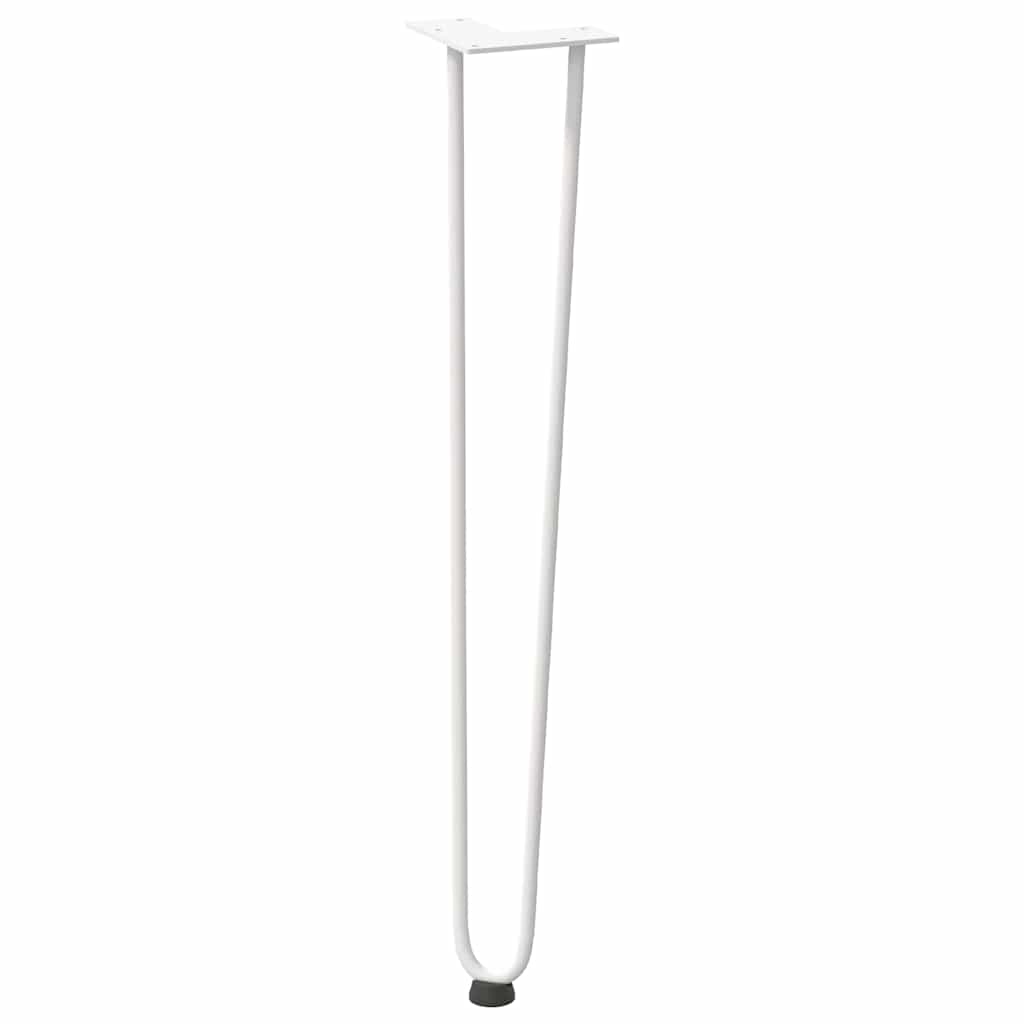 Gambe per Tavolo a Forcina 4 pz Bianco 72 cm Acciaio Massiccio - homemem39