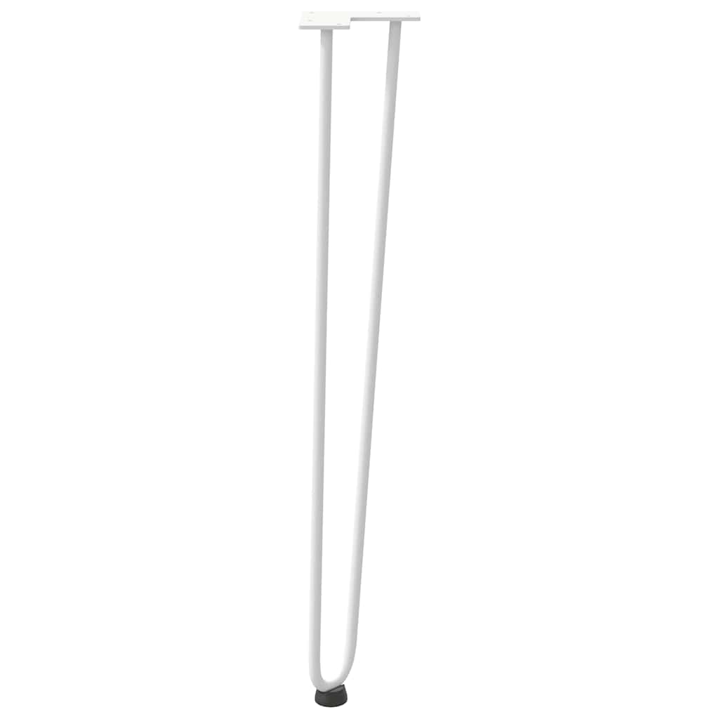 Gambe per Tavolo a Forcina 4 pz Bianco 72 cm Acciaio Massiccio - homemem39