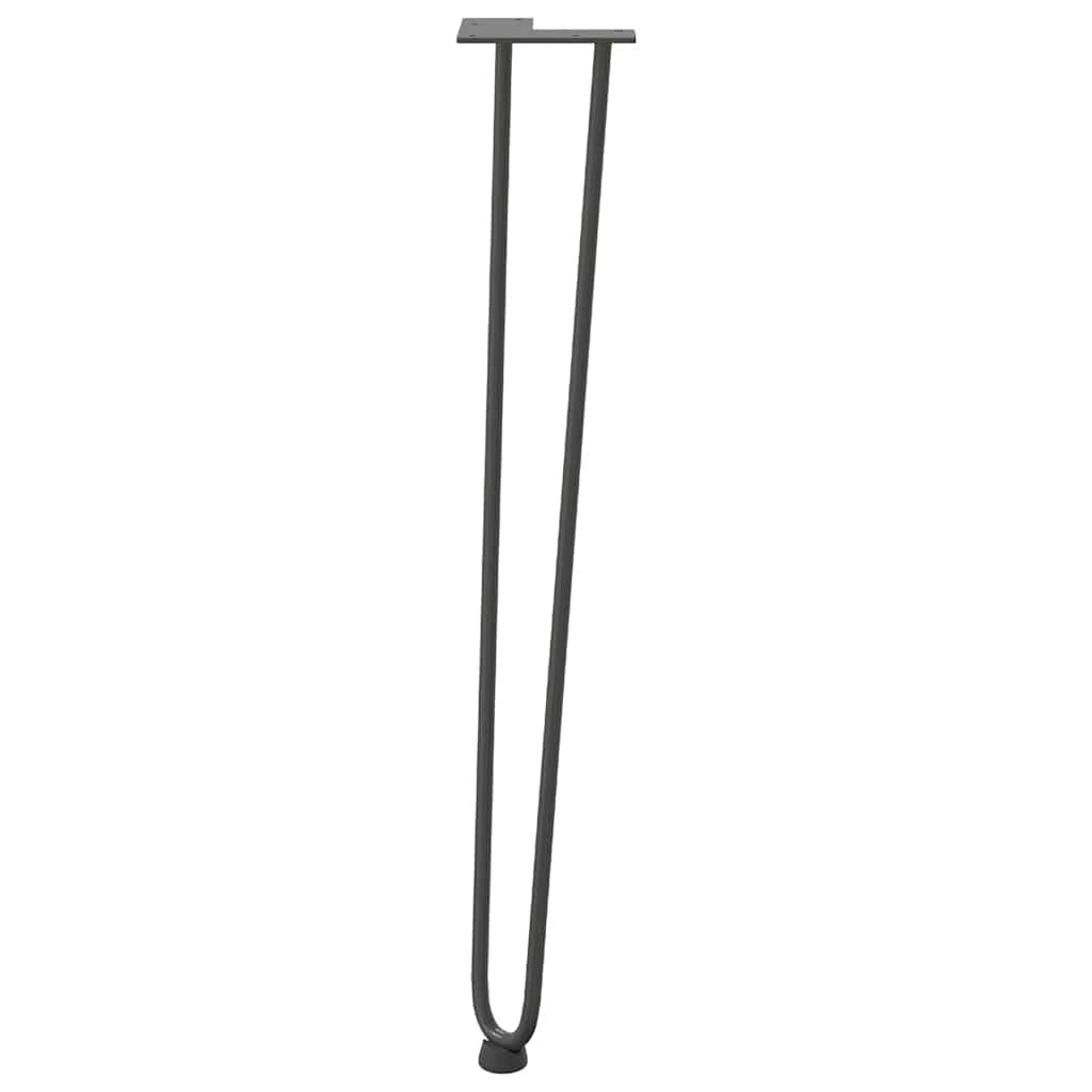 Gambe Tavolo a Forcina 4 pz Antracite 72 cm Acciaio Massiccio - homemem39