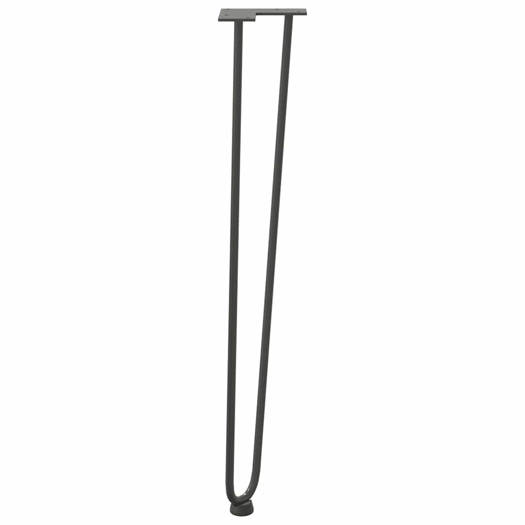 Gambe Tavolo a Forcina 4 pz Antracite 72 cm Acciaio Massiccio - homemem39