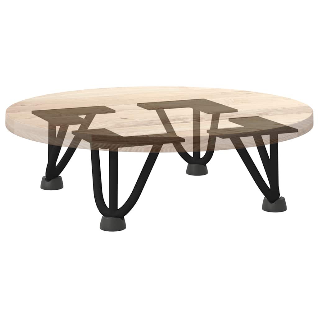 Gambe per Tavolo a Forcina 4 pz Nero 10 cm in Acciaio Massiccio - homemem39